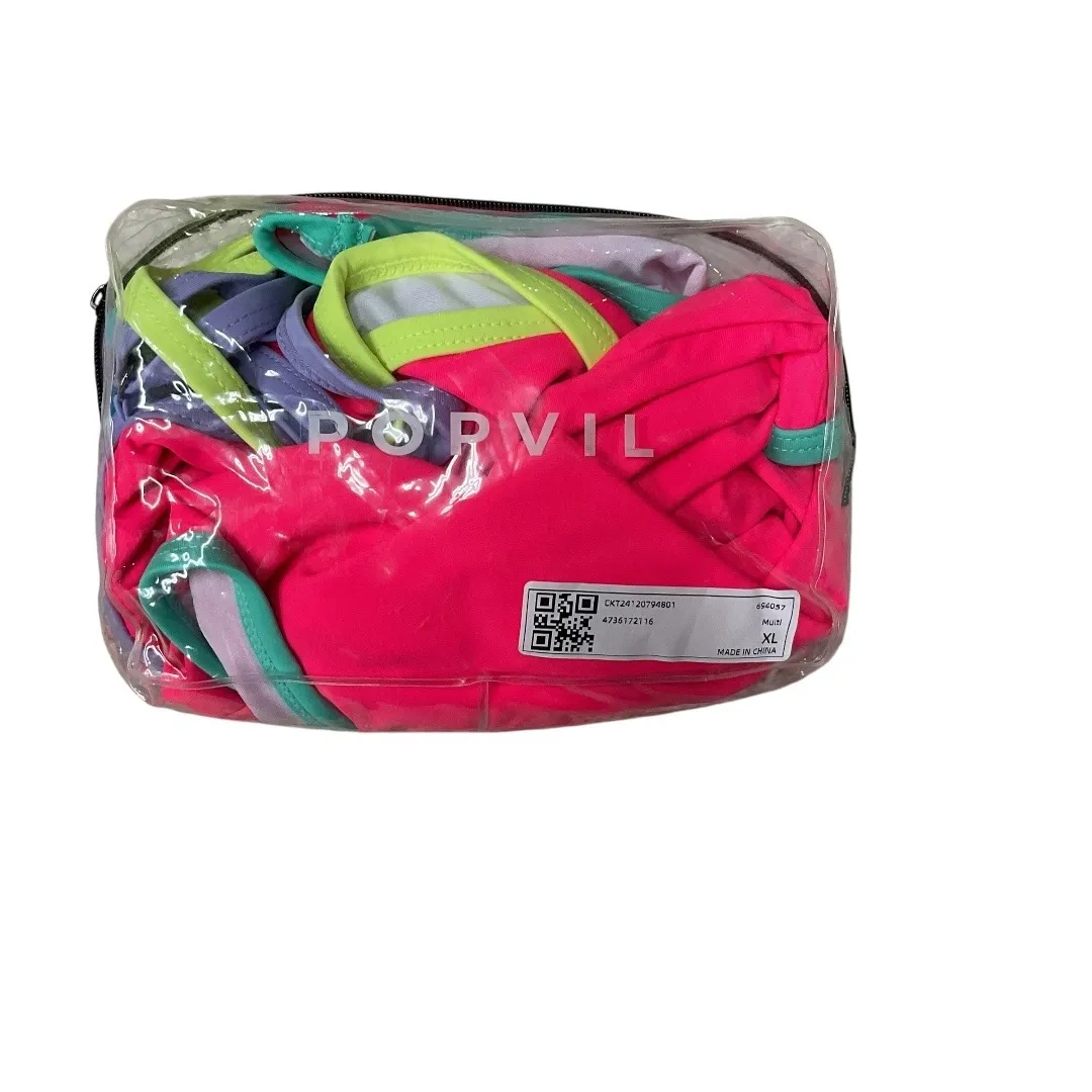 Popvil Multicolored Bandage Design No Vacation One Piece Swimsuit Size XL‎ NWT Pink - Image 5