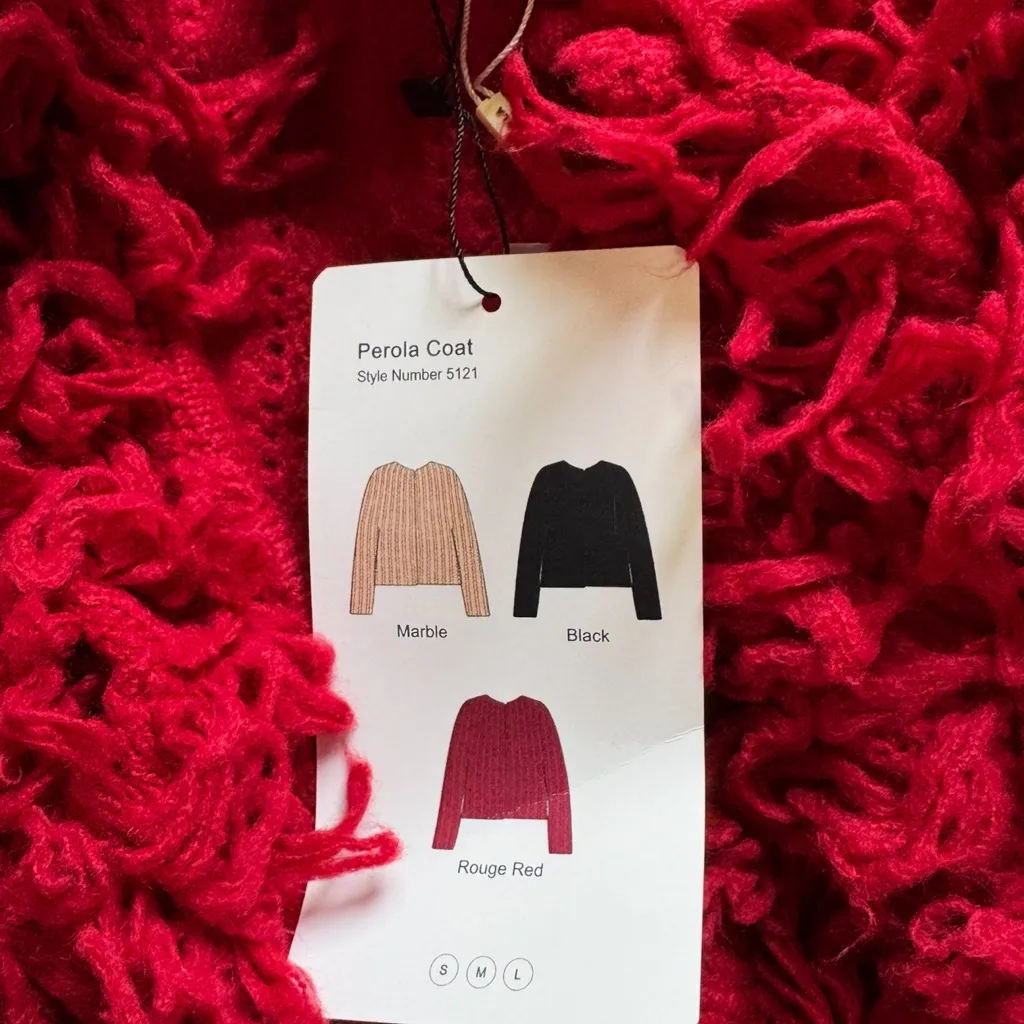 Paola Bernardi “Perola Coat” (style number 5121) in Rouge Red - Image 5