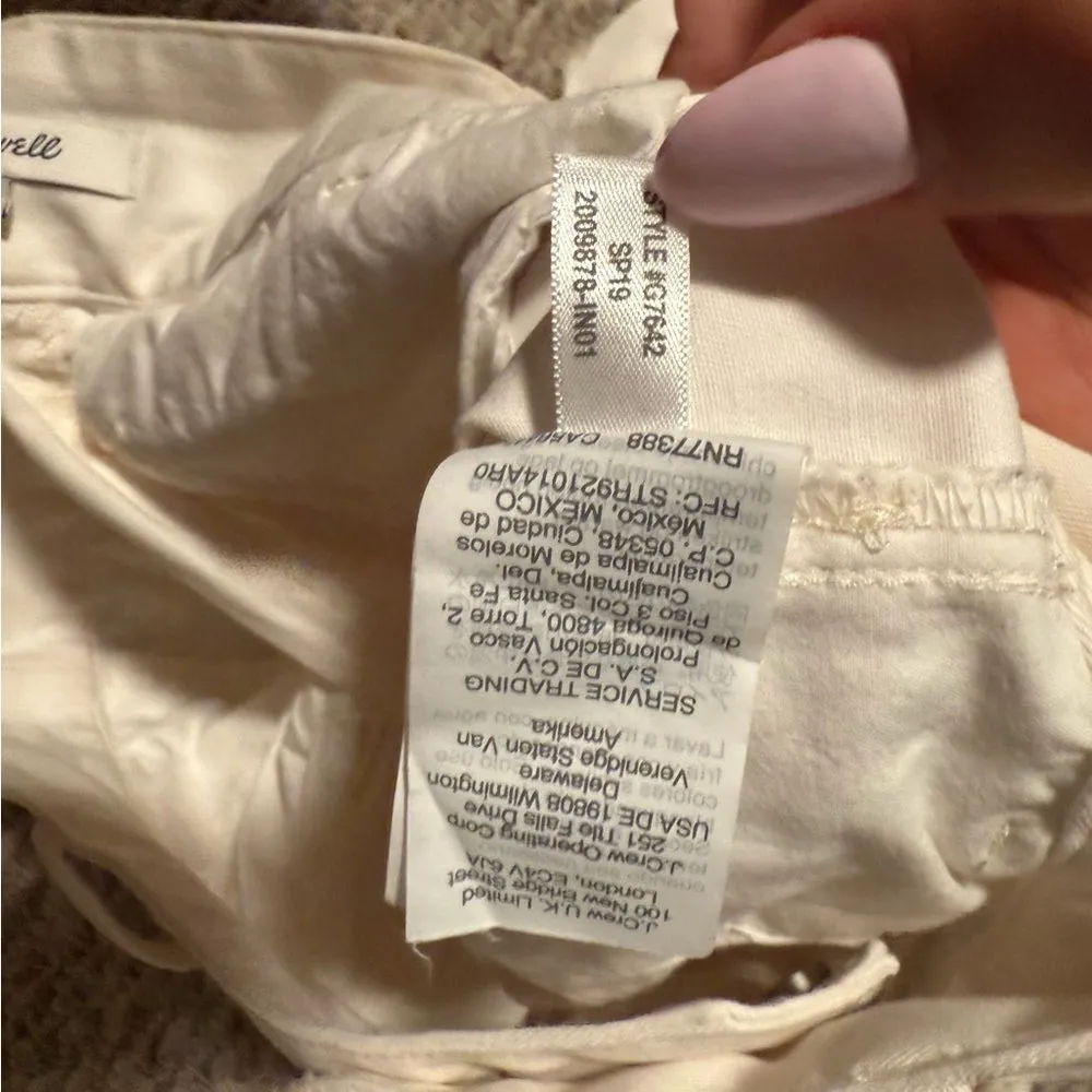 Madewell Pleated Wide-Leg Pants in Lighthouse White Cream- Size 8 - Image 9