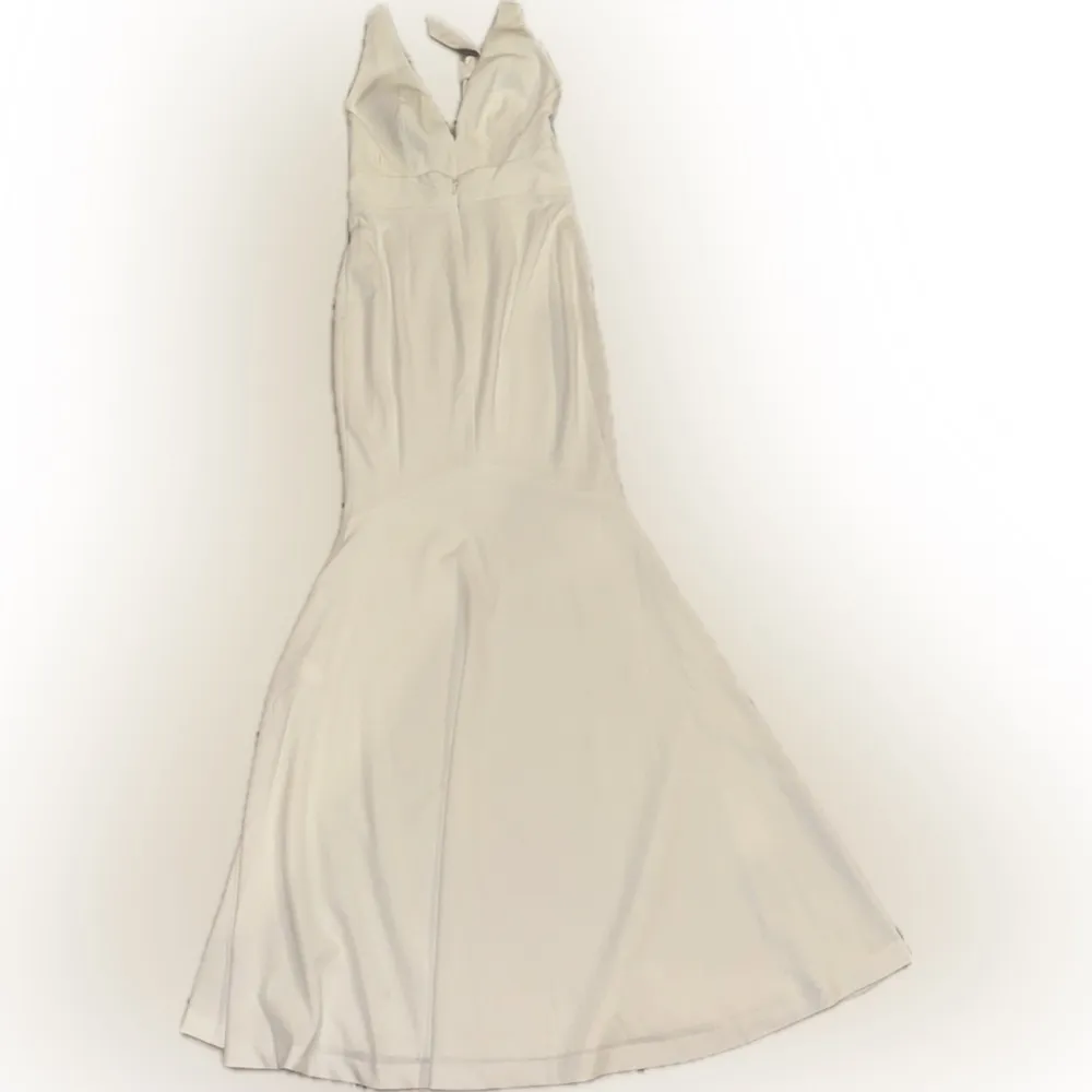 NWOT Dress The Population Camden Mermaid Hem halter Maxi Evening Gown white Sz M - Image 9