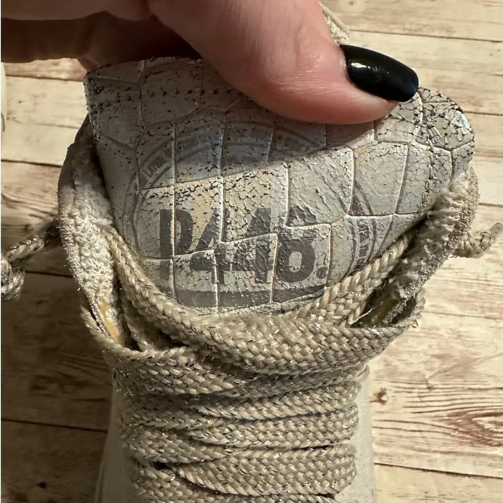 P448 Star White Zebra High Top Lace Up Sneakers Women's SZ 40 EU 9 US Skate Fur - Image 9