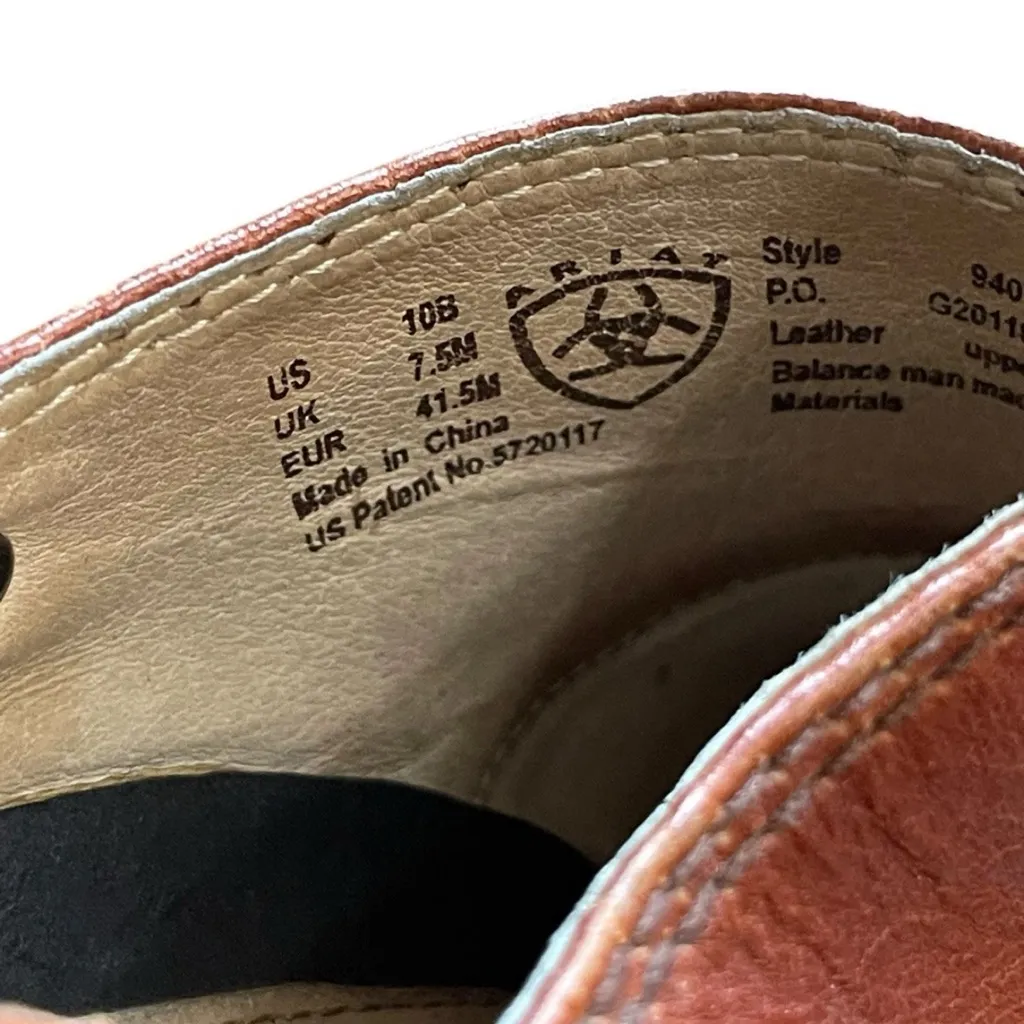 Ariat Women’s Brown Leather Slip On Shoes Size 10 - Image 10