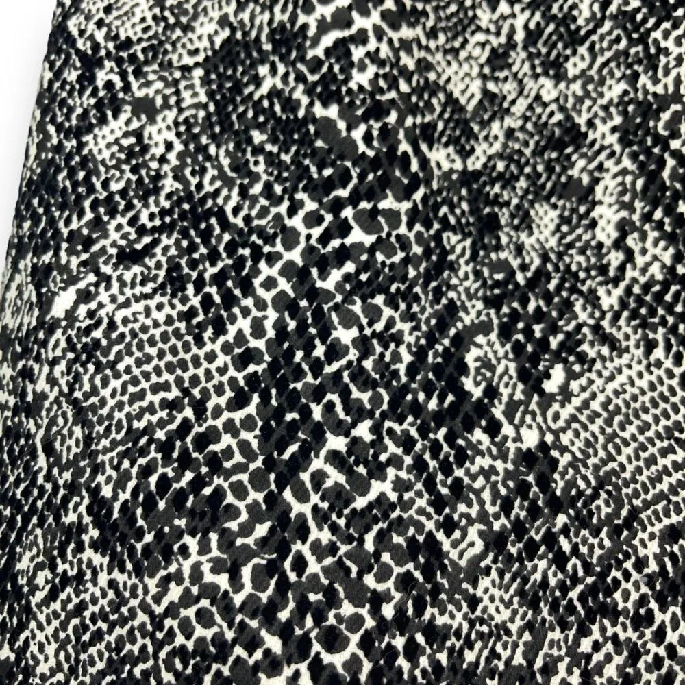Topshop NWT Mini Leopard Print Flocked Moto Skirt - Monochrome - Sz 8 - Image 8