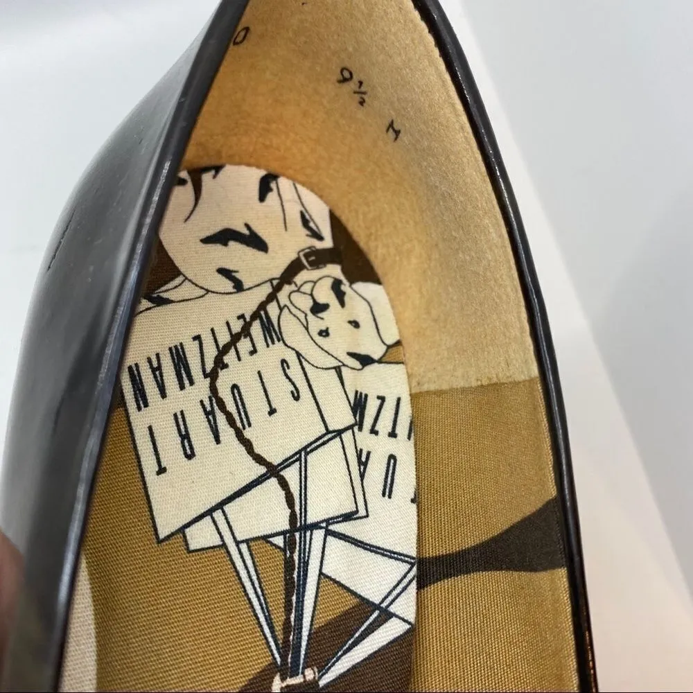 Stuart Weitzman almond toe patent leather pump - Image 7