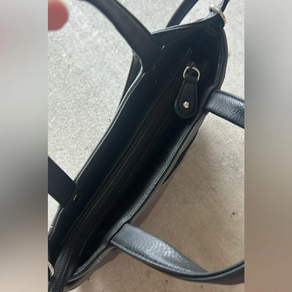 Grey & Black Womens Zip Closure Purse - Image 4