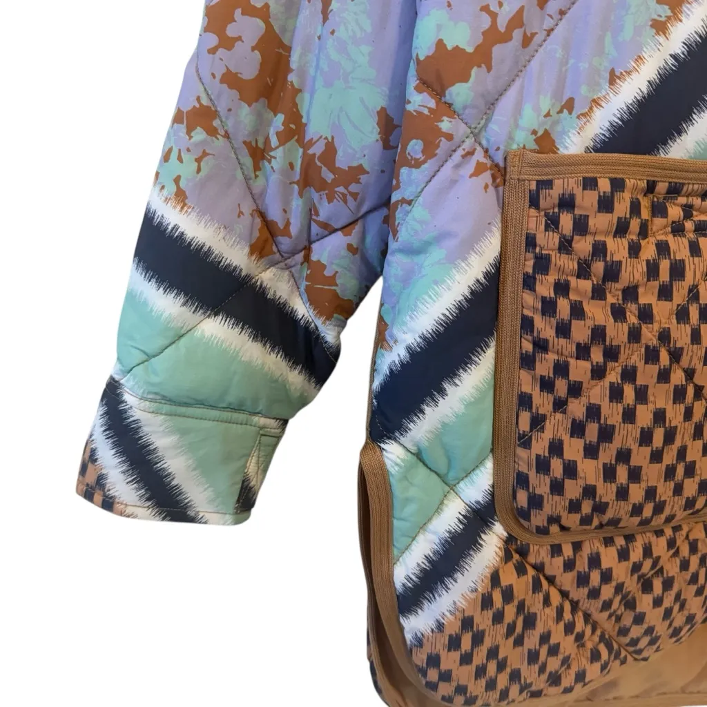 Free People Pria Printed Packable Hooded Puffer Jacket Size XS Oversized NEW - Image 6