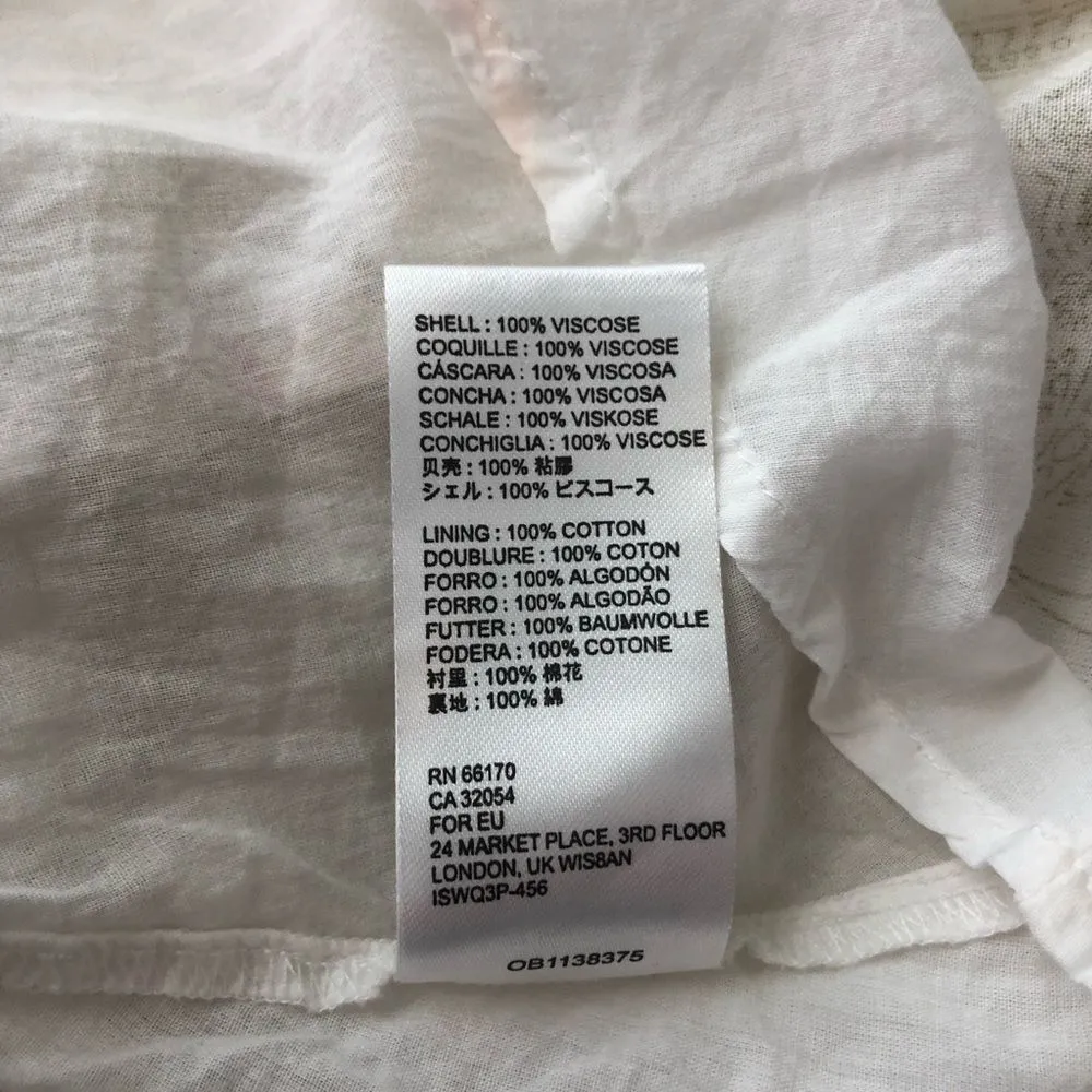 Urban Outfitters Cream Paisley Frocked Summery Mini Dress size Medium NWT - Image 12