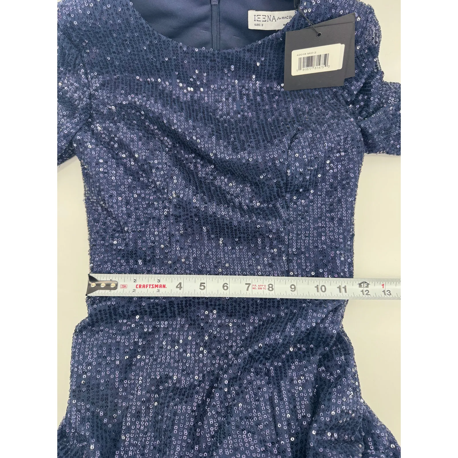 Mac Duggal 42018 Slit Skirt Sequin Dress Womens Sz 2 NWT Glitter Cocktail MOB - Image 10