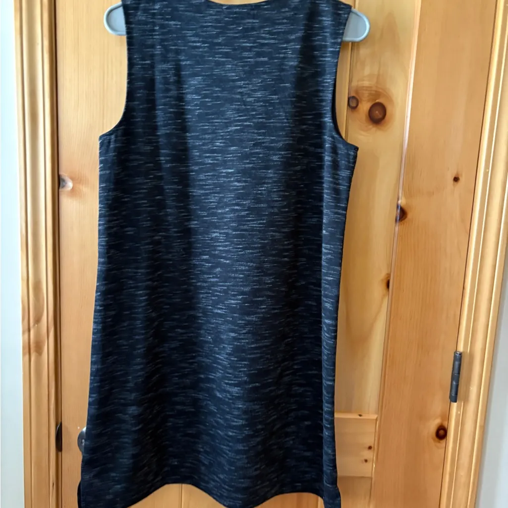 Gap Dress Women M Black Gray Sheath Knee Sleeveless Classic Modest Academia - Image 2