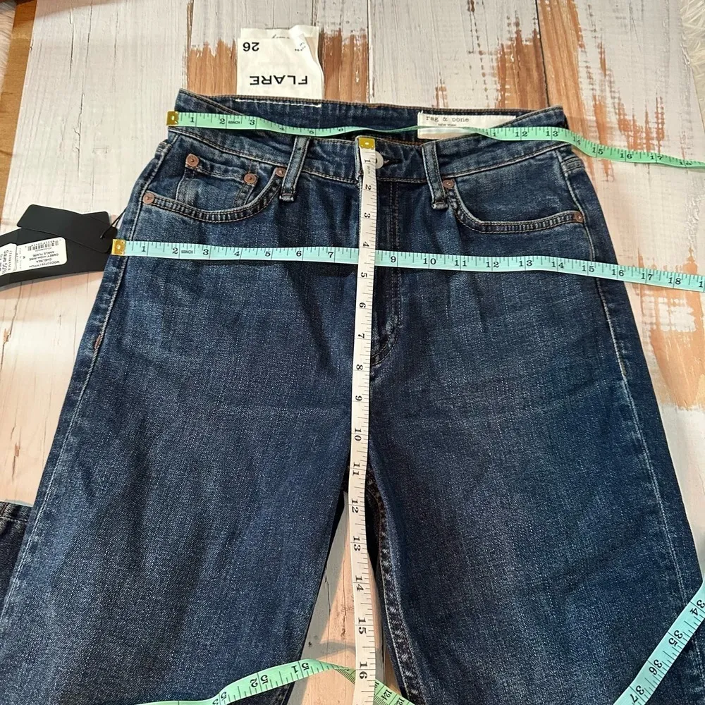 Rag & Bone Casey High Rise Ankle Comfort Stretch Flare Jeans Chelsea Size 26 - Image 9