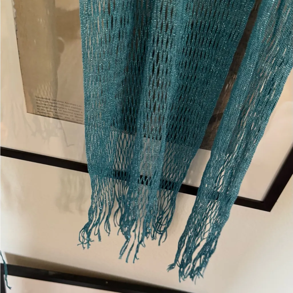 NWT Luli Fama Turquoise Mesh Swim Cover-Up - Image 6