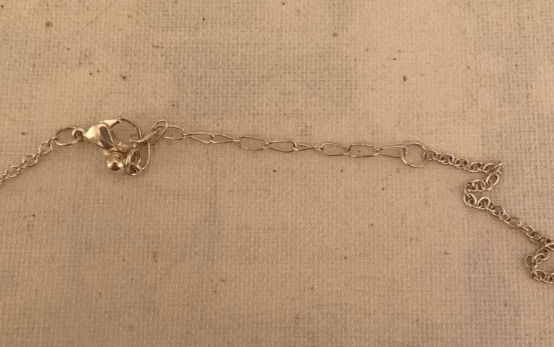 M Letter Necklace Silver - Image 3