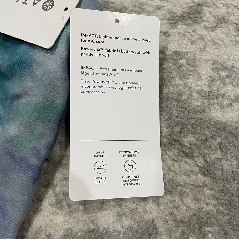 NWT Athleta Blue Tie Dye Conscious Crop Printed A - C - Image 11