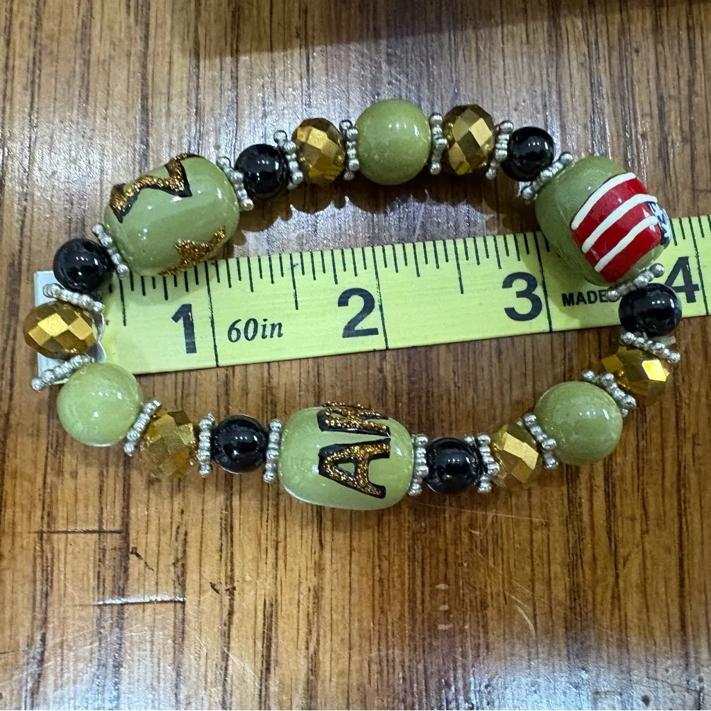 Alex and Ani Sterling Silver Army Bracelet & Stretch Beaded Army Bracelet EUC - Image 10