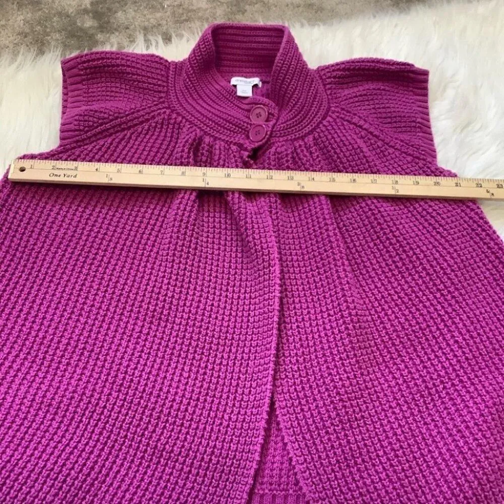Dress Barn Woman Size 1X Purple Short Sleeve Knit Sweater Retro Button Cute Chic - Image 6