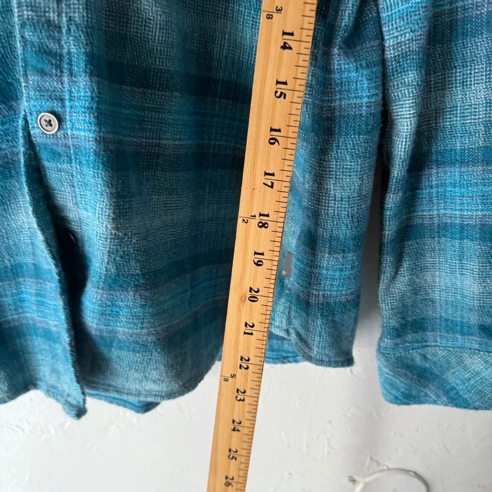 Columbia Womens Flannel Plaid Hooded Shirt Jacket Blue M Shacket Outdoor Grunge - Image 7