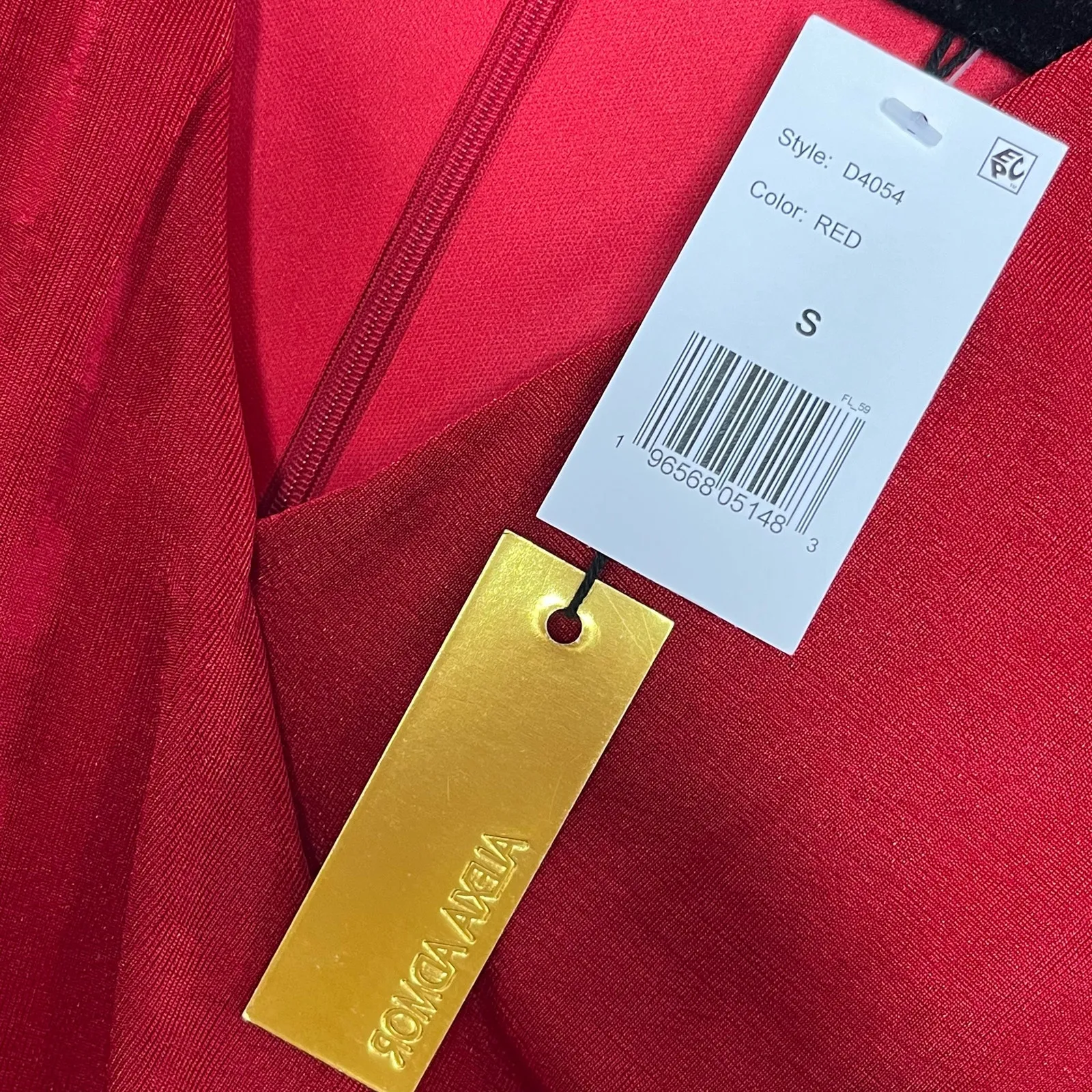 Alexia Admor NWT Orine Red Dress Knee Length Crossover Cap‎ Sleeve Small Shimmer - Image 10