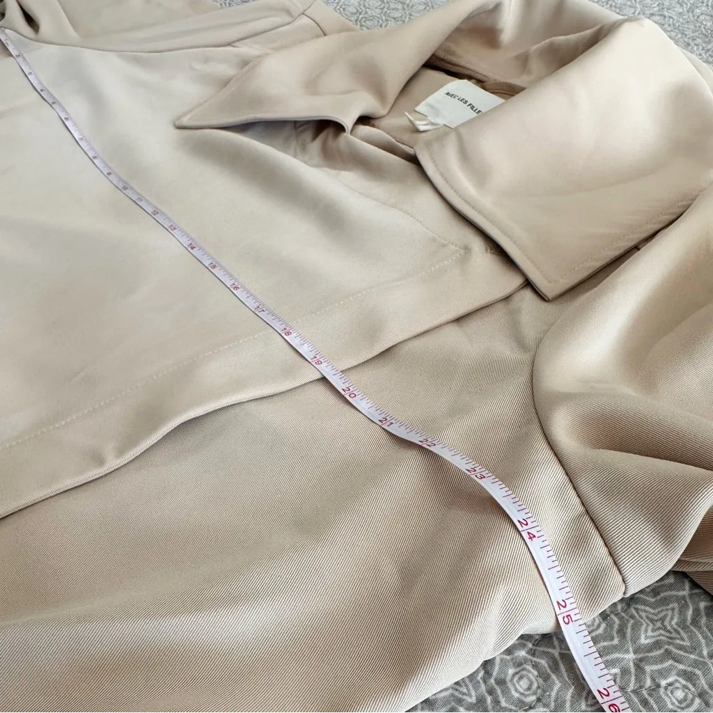 Avec Les Filles  Tan Trench Coat Lightweight Drape Belted Jacket Size 2X - Image 12