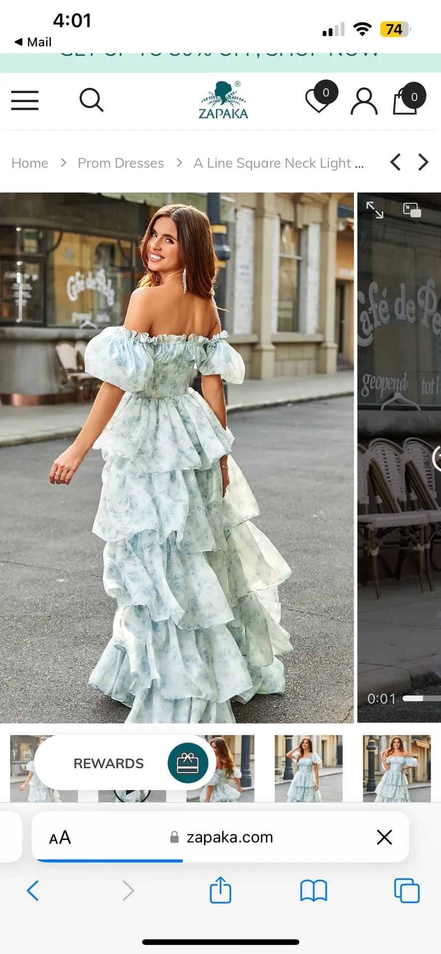 Beautiful Prom Dress Size 2 - Image 2