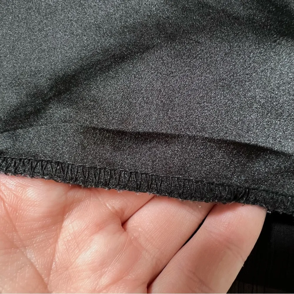 Black Satin and Tulle V Neck Cami - Image 11