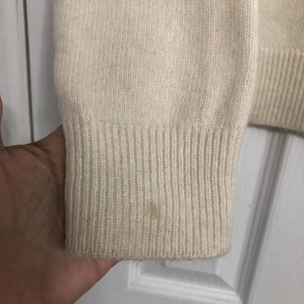 Vineyard Vines Cream Pink Whale Crewneck Sweater Fair Isle‎ Women's Small Rare - Image 7