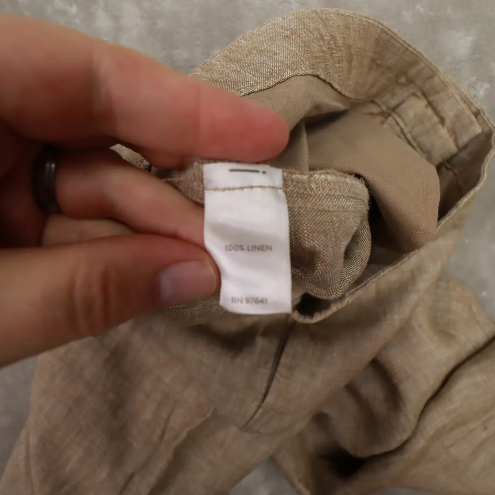 J. Jill Love Linen Beige Wide Leg Cropped Pants Women's Large NWT Beach Boho Tan - Image 10