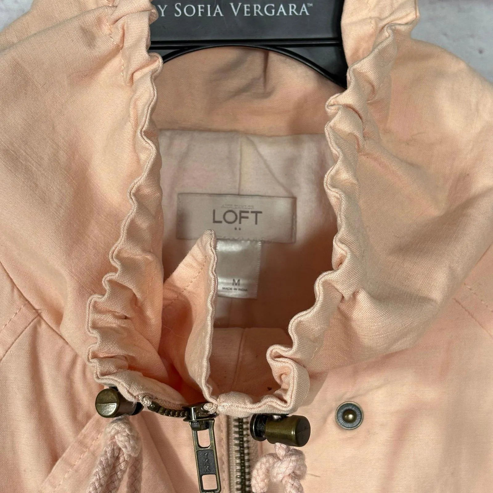 Loft  Women's Medium Peach Lightweight Utility Jacket - Image 5