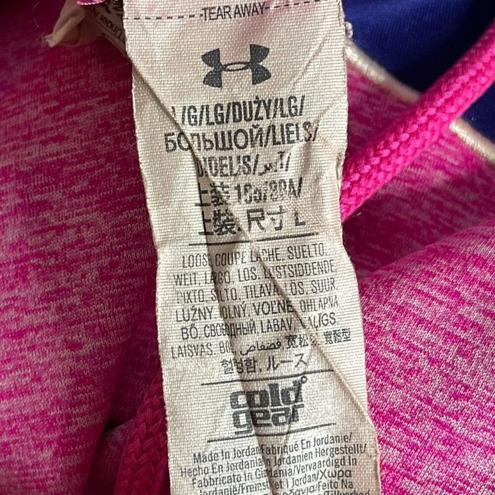 Under Armour UA Storm Fleece Lined Hooded Loose Fit Sweatshirt (Pink Heather) - - Image 8