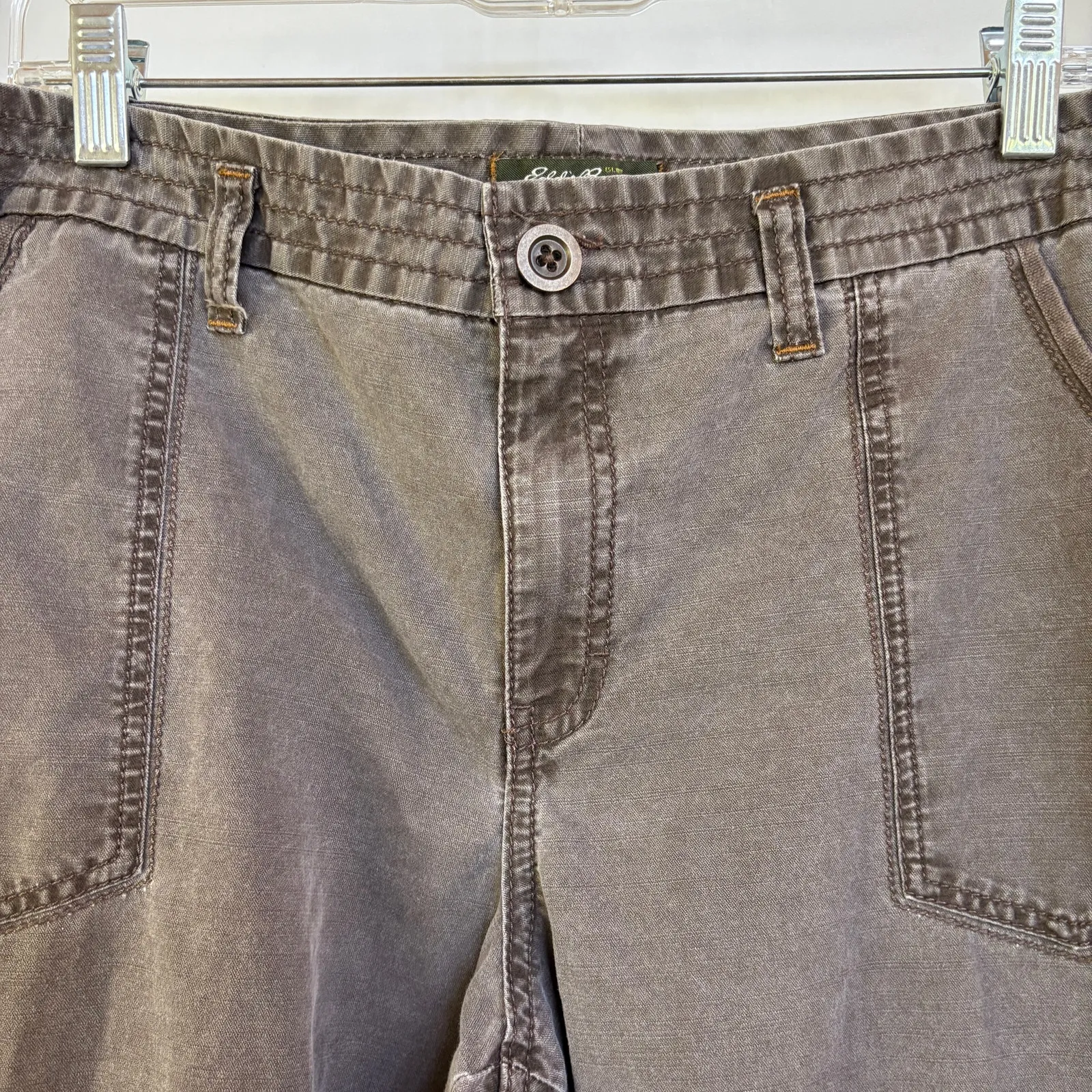 Eddie Bauer Gorpcore Cargo Capri Pants Adjustable Hem Outdoors Camping Size 16 - Image 9