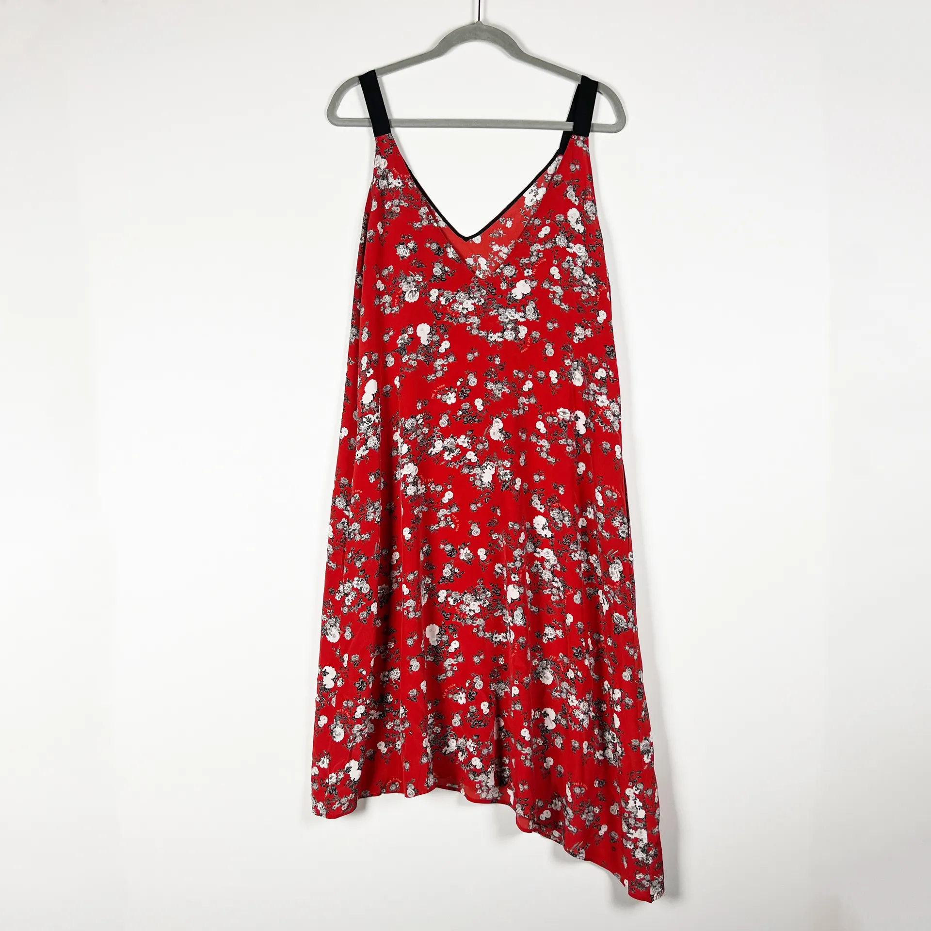 Rag and Bone  Estell Silk Chiffon Floral Flower Print Pattern Tank Midi Dress M - Image 4