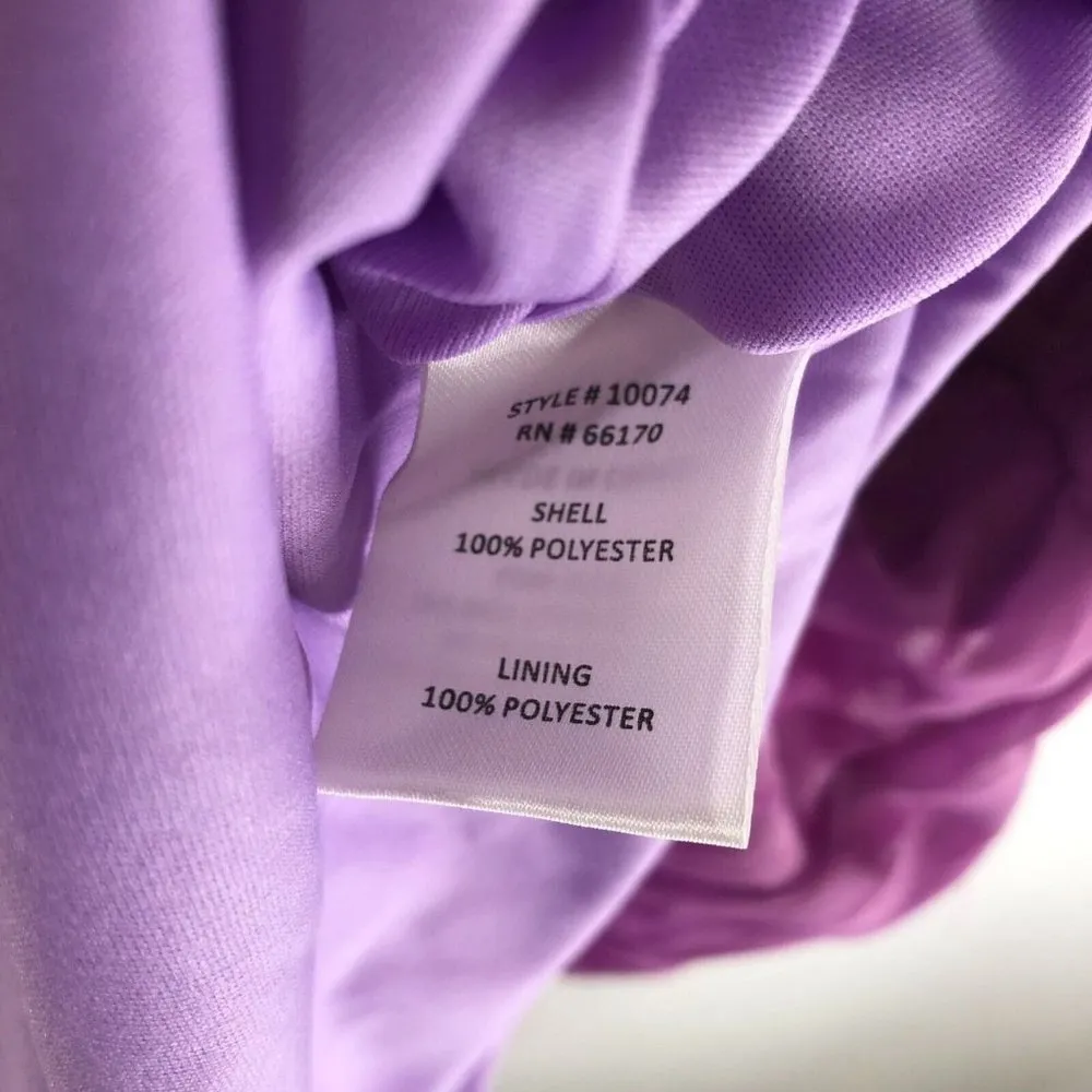 Hutch Anthropologie Womens A Line Dress Pleated Short Sleeve V Neck Purple L - Image 7