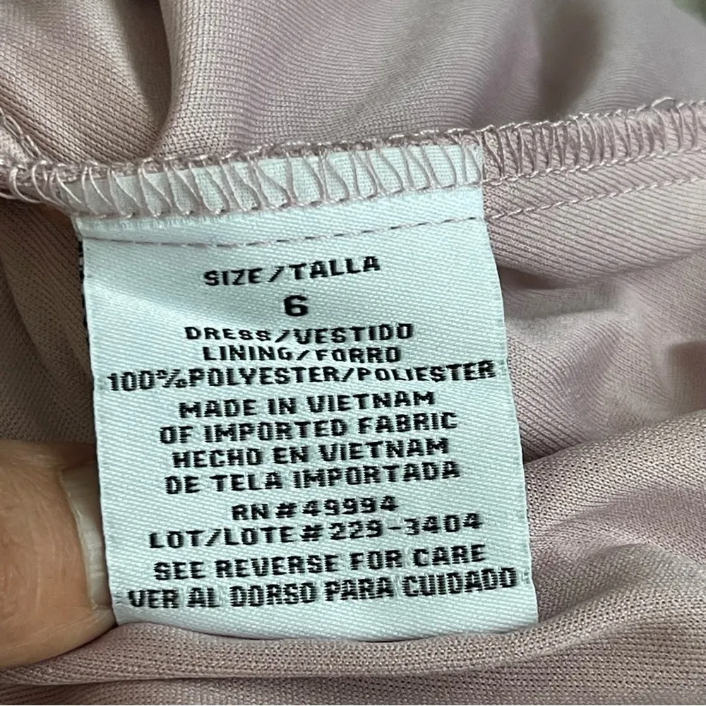 R & M Richards Sleeveless Floral Evening Gown Dress Women’s Size 6 Peach Coral - Image 11