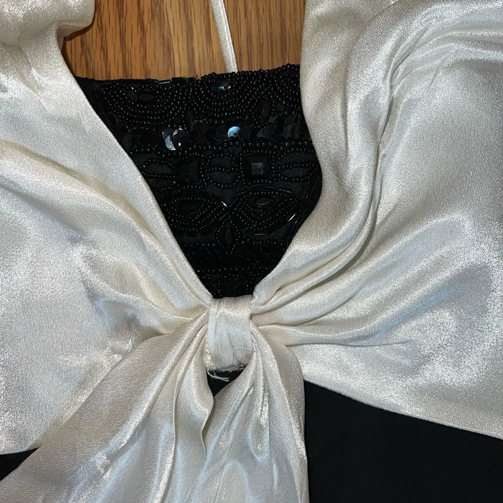 Adorable Vintage Ever Beauty Formal Halter Pantsuit! Black Size 10 - Image 7