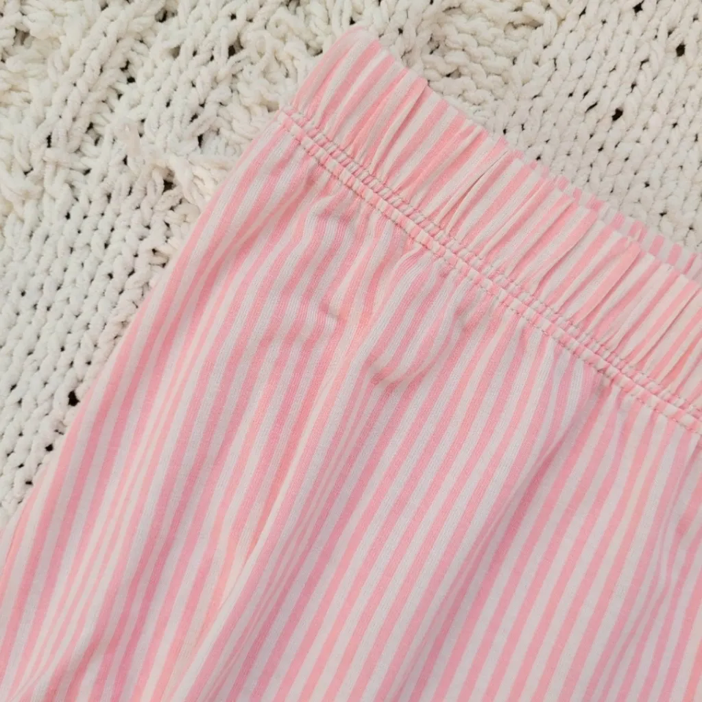 H&M Mama Pink And White Striped PJ Shorts Maternity - Image 5