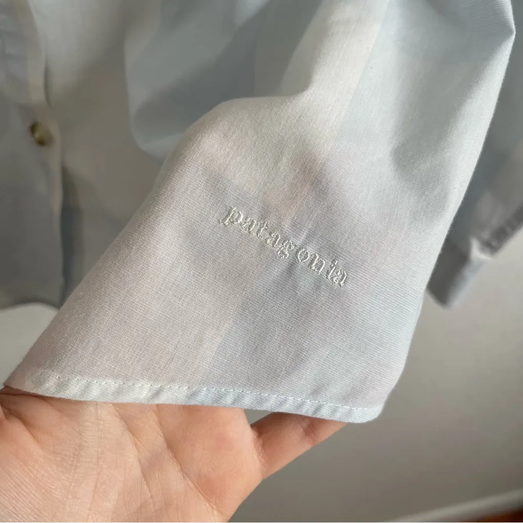 Patagonia Blue & White Checkered Button Down‎ Long Sleeve Extra Large - Image 3