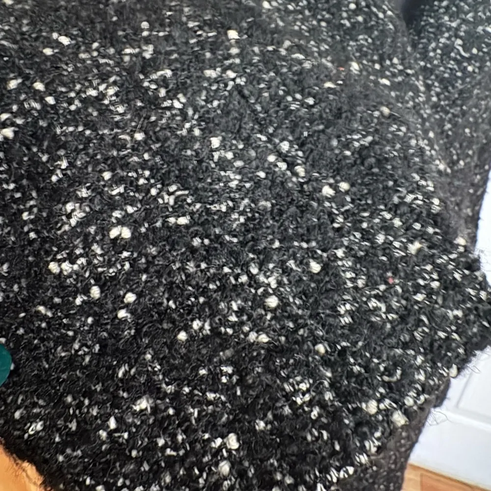 Talbots Double Button Black Pea Coat with Textured Wool Blend size 10. - Image 3