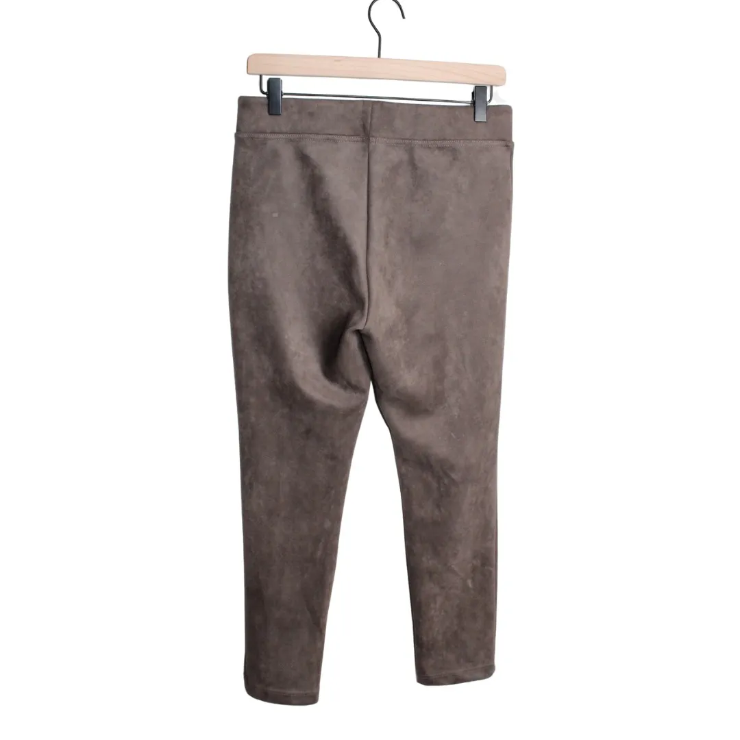 Andrew Marc Women's Ankle‎ Length Taupe Faux Suede Jeggings Size Small - Image 3