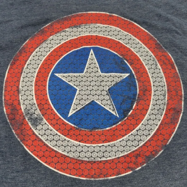 Marvel T-Shirt Size XL Marvel Comics Graphic Tee Captain America Graphic T-Shirt By Mad Engine - Image 5