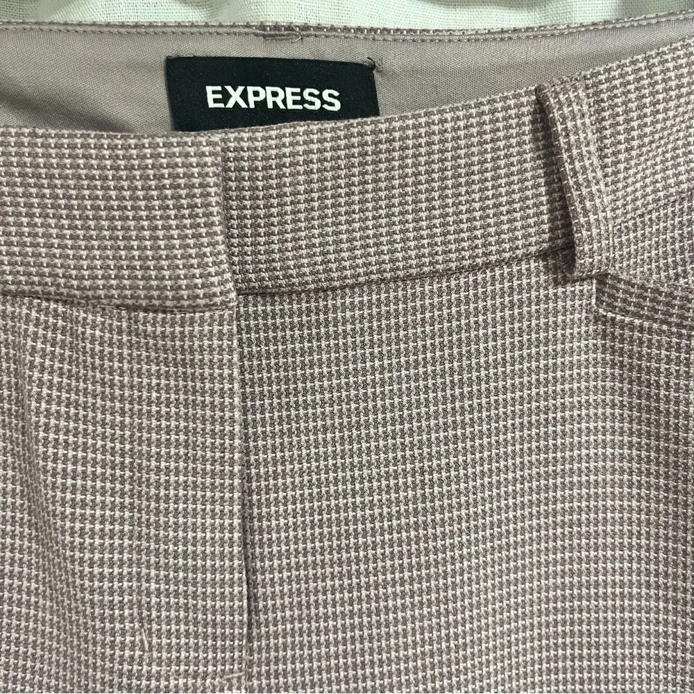 Express Columnist Barely Boot Mid-Rise 2R Purple Houndstooth - Image 2