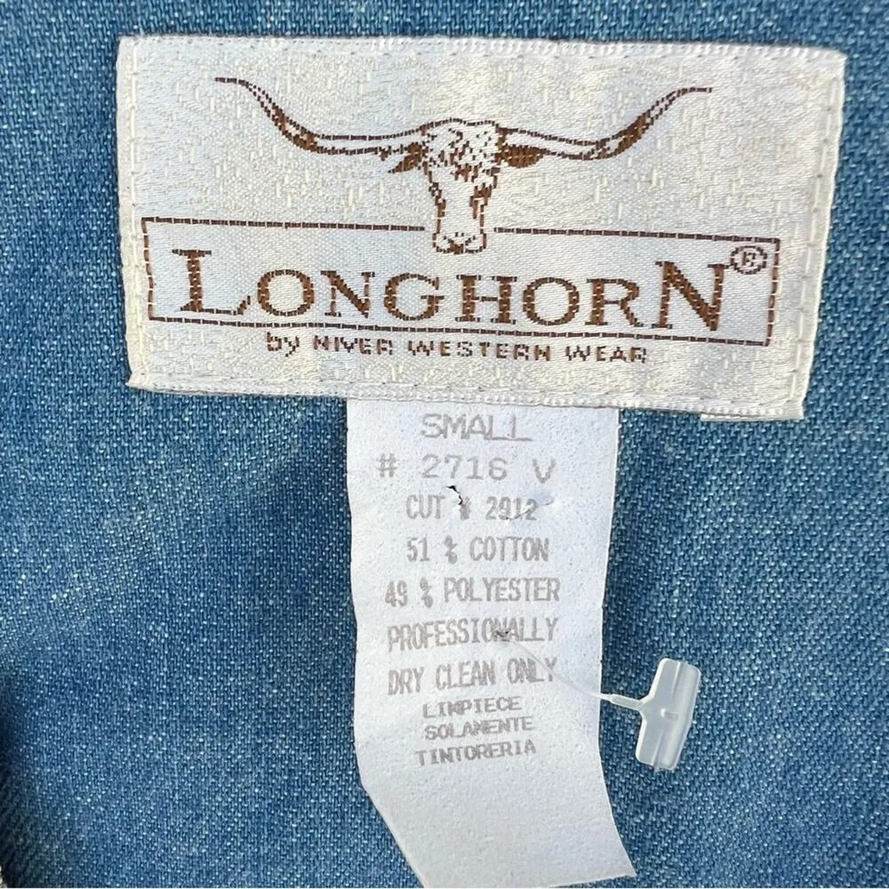 Vintage 90s Longhorn by Never Western Cowgirl Pastel Floral Tapestry Dress Vest Pink - Image 4