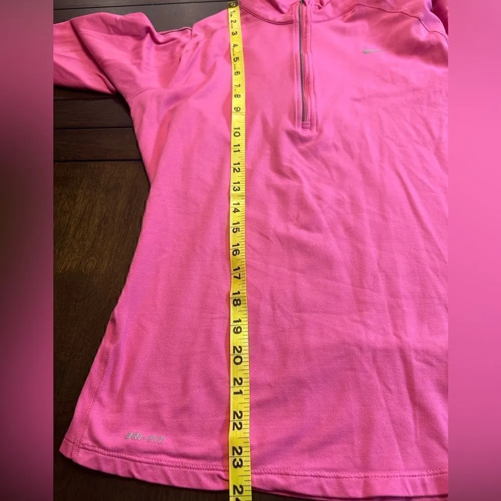 Nike Womens Medium Pink DriFit Running Half ZIP Pullover - Image 7