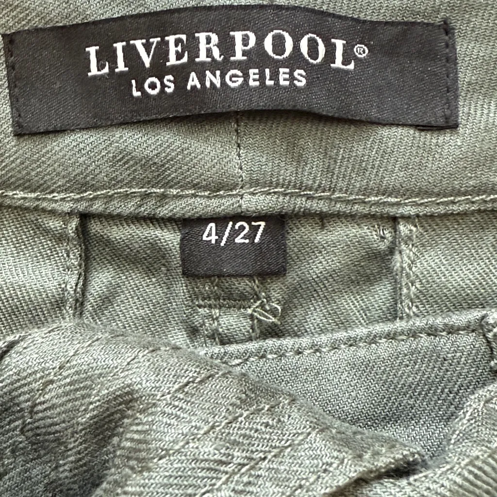 Liverpool olive linen skirt sz 4 - Image 3