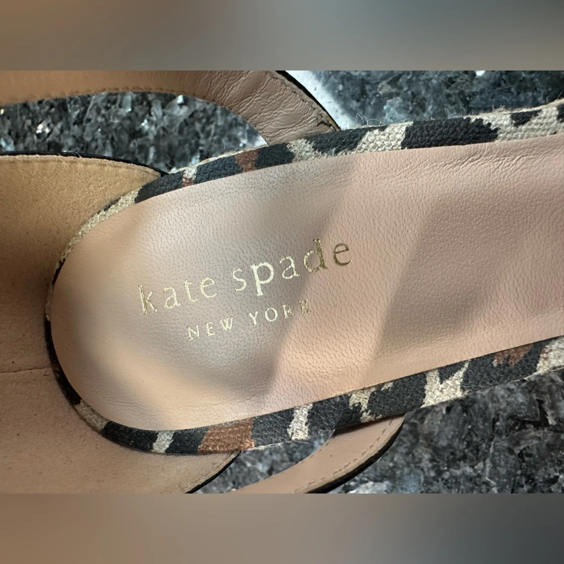 Kate Spade New York Tianna Leopard Print Wedge Espadrille Sandals Size 9 Pinup - Image 11