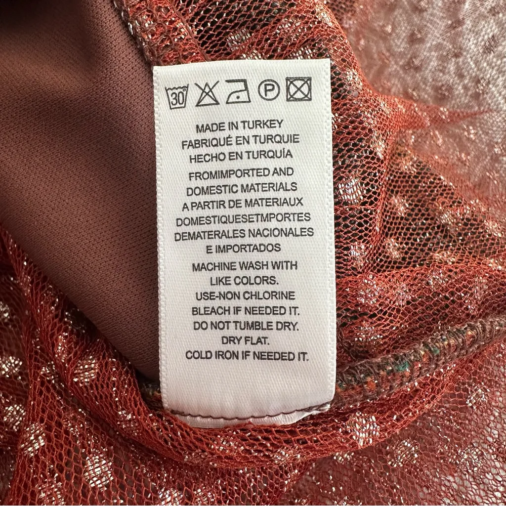 Anthropologie EVA FRANCO Jacquard Sleeveless Top Tulle Ruffle Hem Size S - Image 11