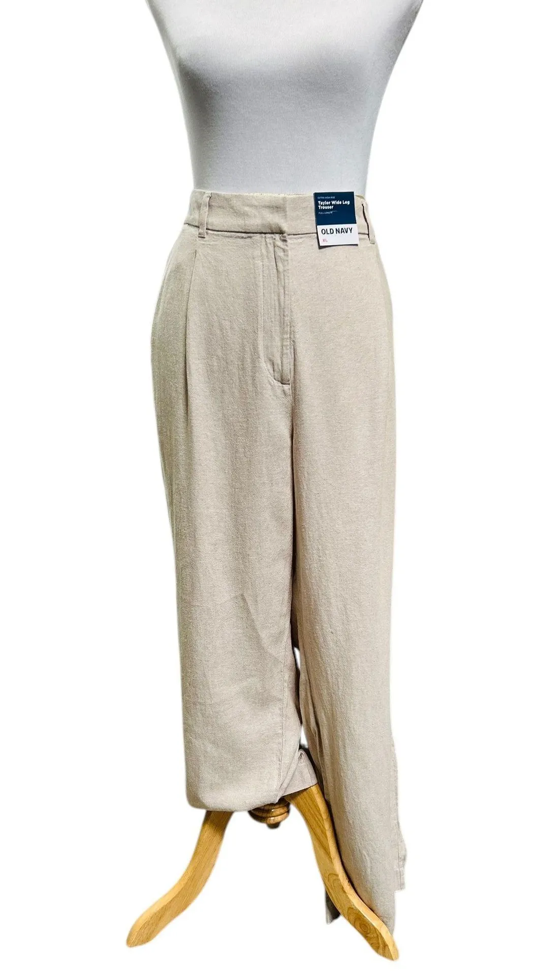 NWT  Taylor wide leg linen trousers xl - Image 3