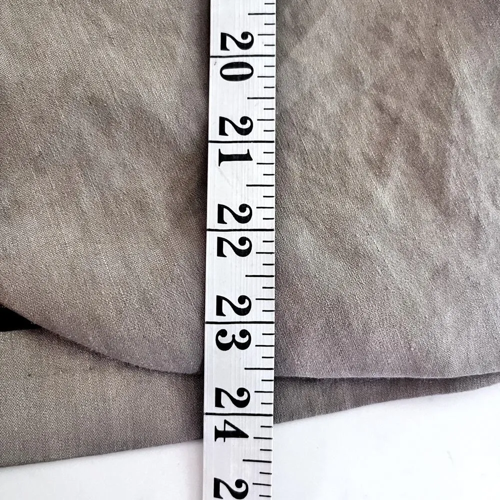 Zara Brown Tailored Blazer Suit Jacket Pleats Linen Blend size Medium - Image 11