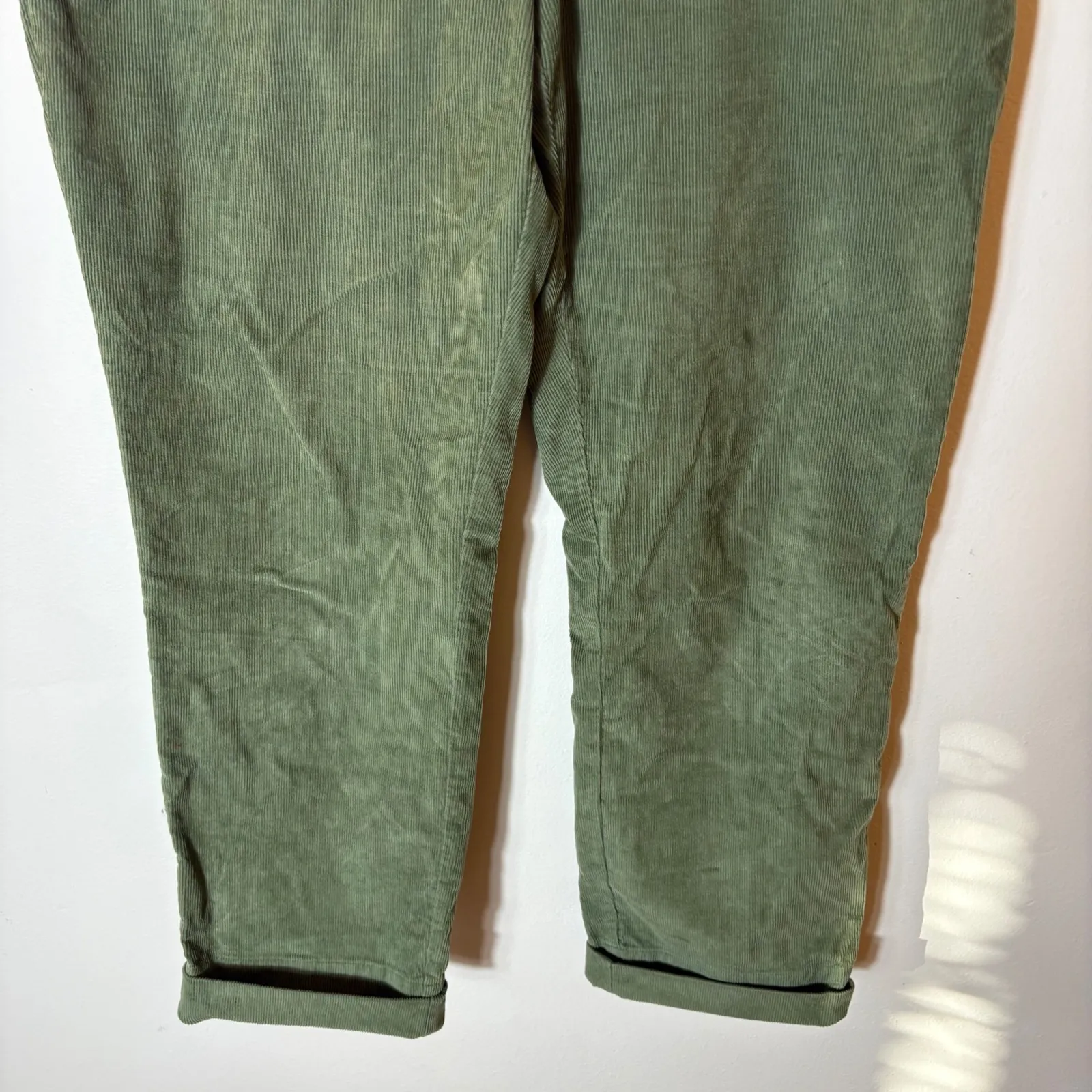 Wildfang The Essential Corduroy Trousers Olive Green Size 10 - Image 3