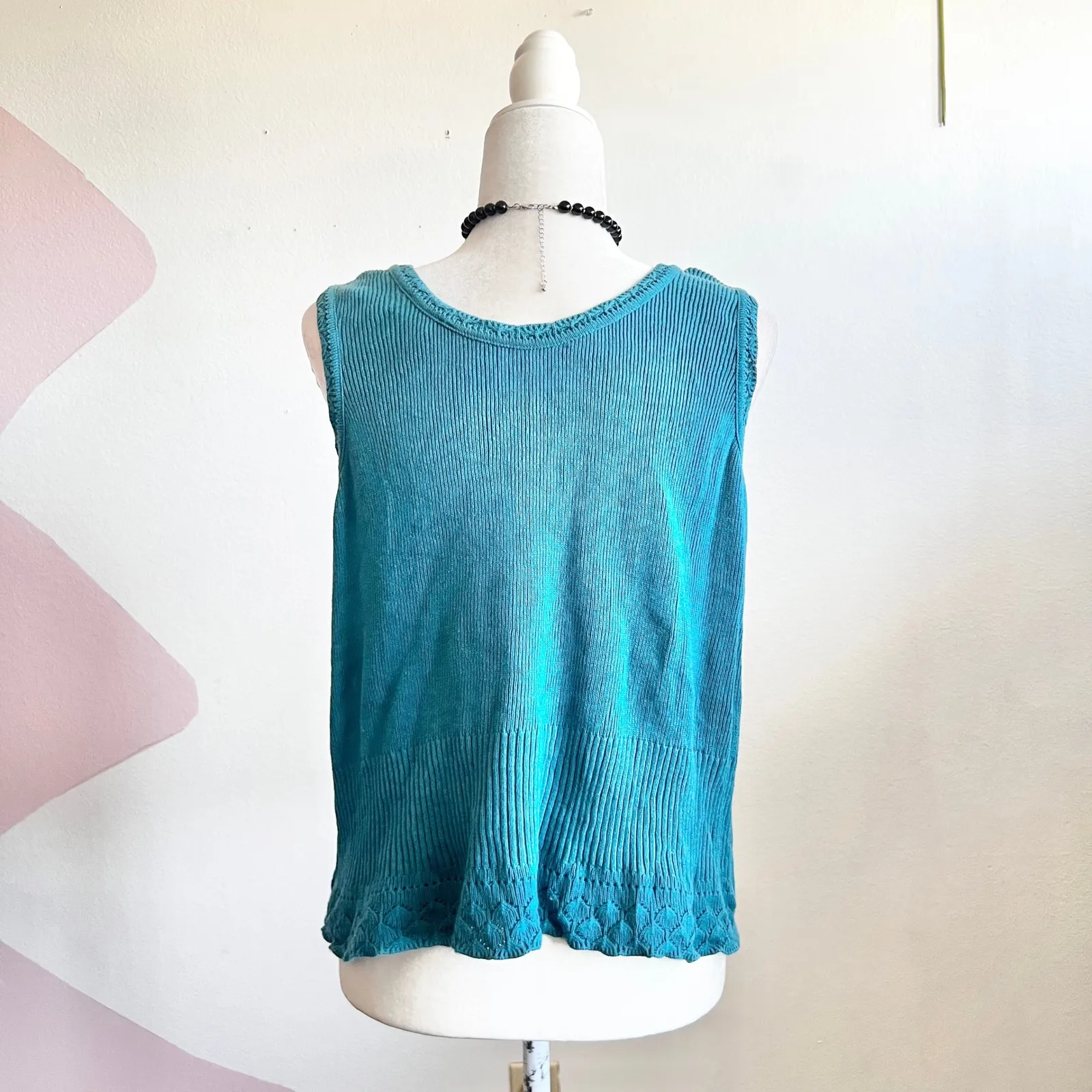 Vintage Y2K 90s Babydoll Tank Top 2000s Indie Sleaze Made In The USA XL - Image 2