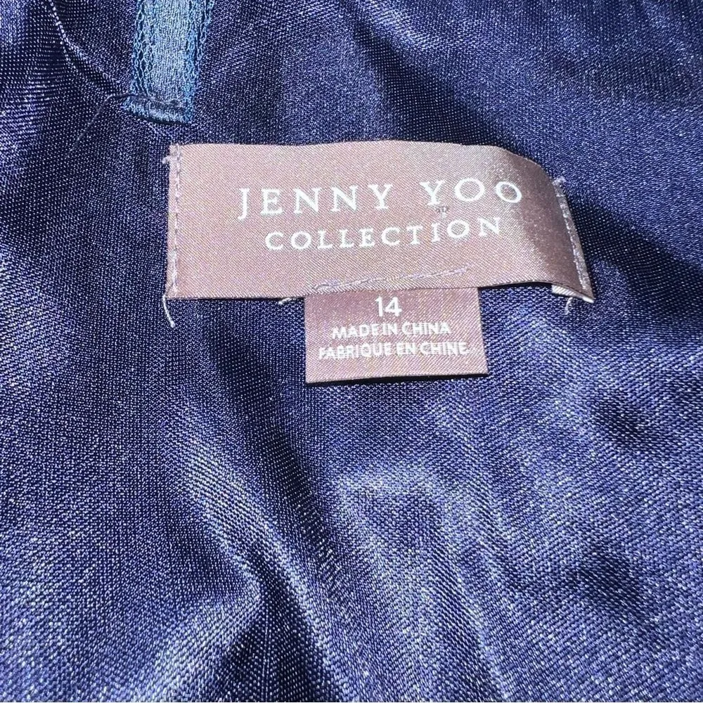 Jenny Yoo Navy All Over Sequin Cocktail Dress Size 14 - Image 9