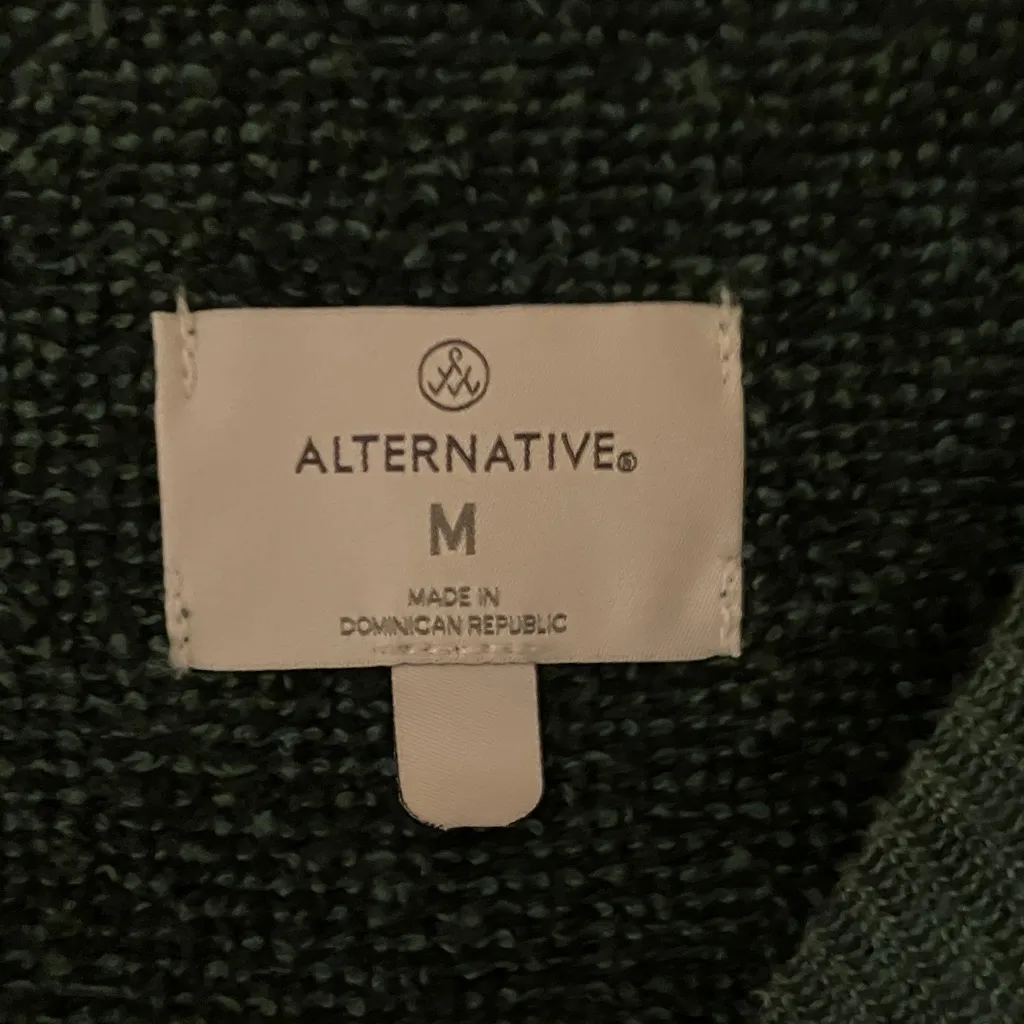 Alternative Green Heather Knit Crewneck Sweatshirt - Image 2